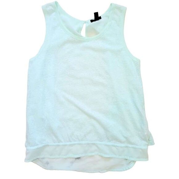Womens L Gap Lightweight Spring-Ready Sleeveless Mint Green Keyhole Button Back - Picture 6 of 9